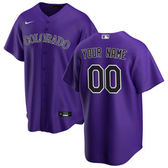 Colorado Rockies Nike Alternate Replica Custom Jersey Online