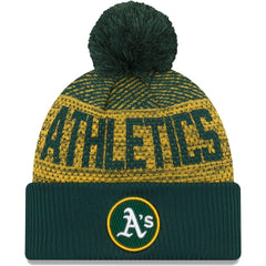 Athletics New Era Authentic Collection Sport Cuffed Knit Hat with Pom Discount