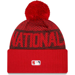 Washington Nationals New Era Authentic Collection Sport Cuffed Knit Hat with Pom for sale