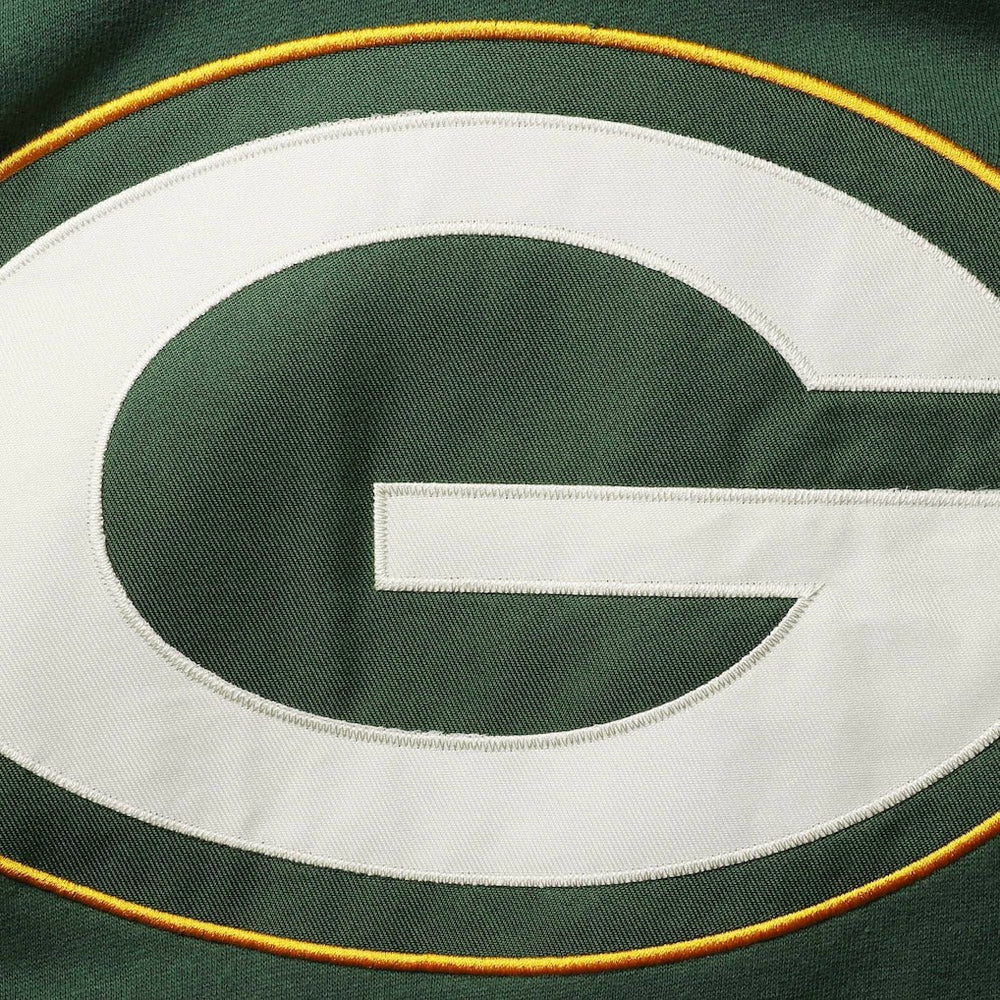 Green Bay Packers '47 Lacer V-Neck Pullover Hoodie - Green/Gold - 47 brand