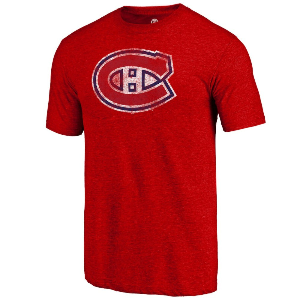 Montreal Canadiens Distressed Tri-Blend T-Shirt - Red | NHL Lifestyle