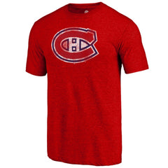 Montreal Canadiens Distressed Tri-Blend T-Shirt - Red | NHL Lifestyle