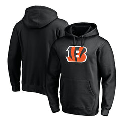 Cincinnati Bengals Primary Logo Fitted Pullover Hoodie - Black - NFL