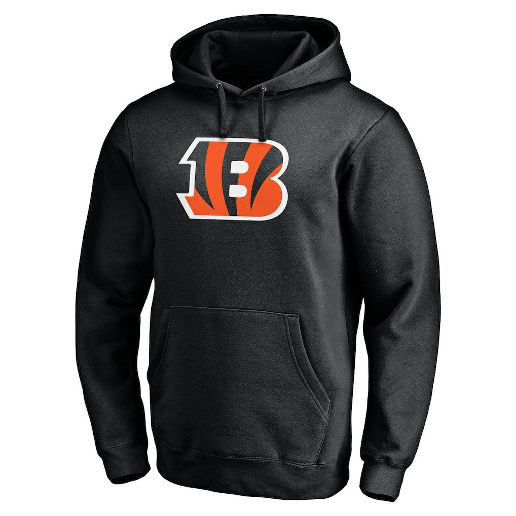 Cincinnati Bengals Primary Logo Fitted Pullover Hoodie - Black - NFL
