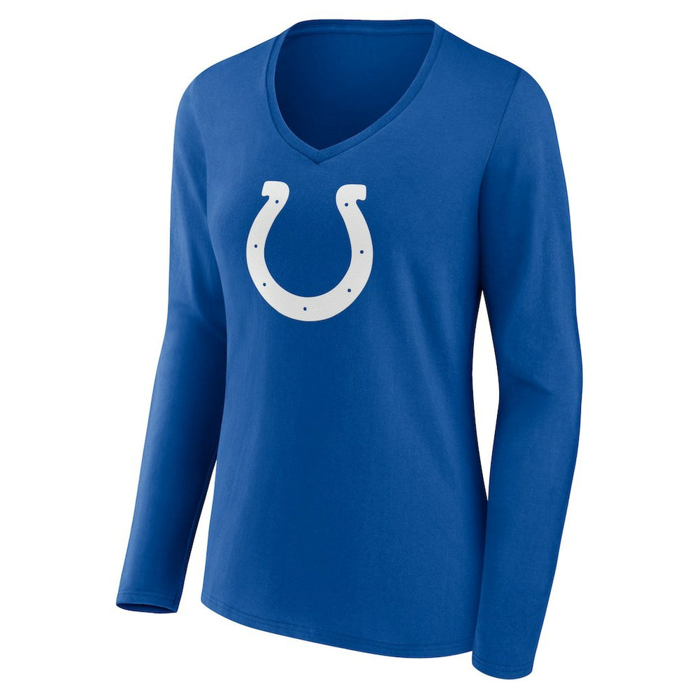 Indianapolis Colts Women's Primary Team Logo Long Sleeve V-Neck T-Shirt - Royal - NFL