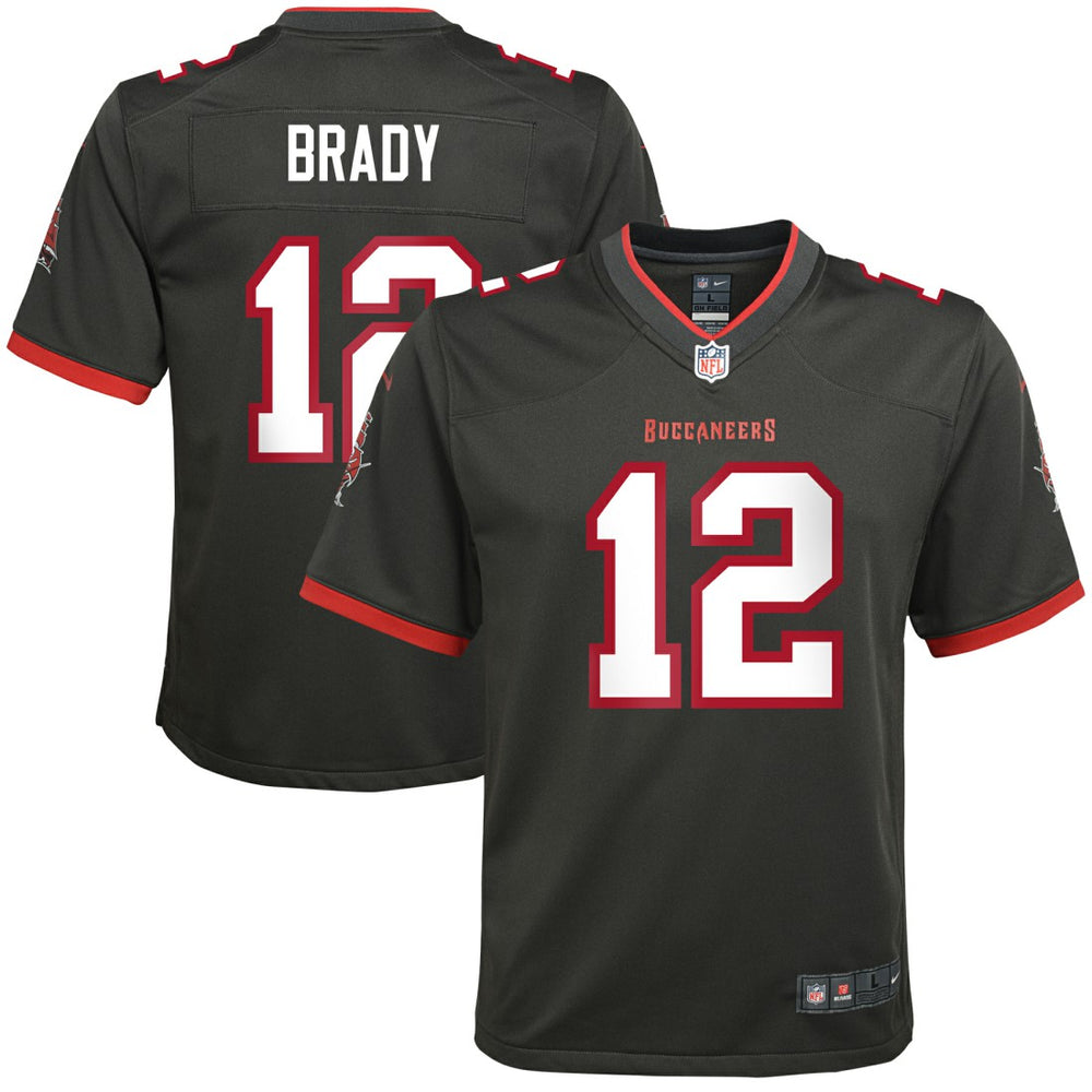 Tom Brady Tampa Bay Buccaneers Youth Alternate Game Jersey - Pewter - Nike