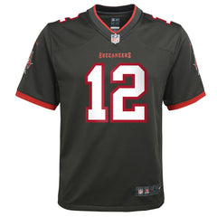 Tom Brady Tampa Bay Buccaneers Youth Alternate Game Jersey - Pewter - Nike