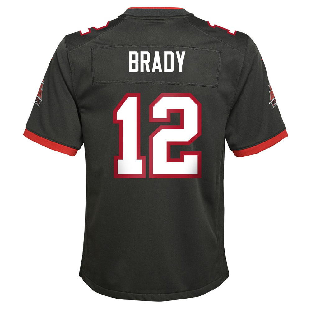 Tom Brady Tampa Bay Buccaneers Youth Alternate Game Jersey - Pewter - Nike