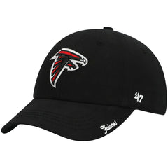 Atlanta Falcons '47 Women's Miata Clean Up Primary Adjustable Hat - Black - 47 brand