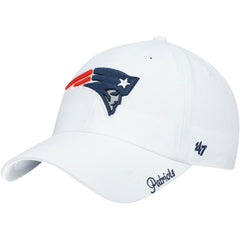 New England Patriots '47 Women's Miata Clean Up Logo Adjustable Hat - White - 47 brand
