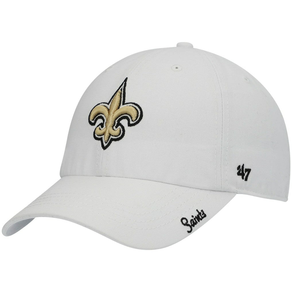 New Orleans Saints '47 Women's Miata Clean Up Logo Adjustable Hat - White - 47 brand