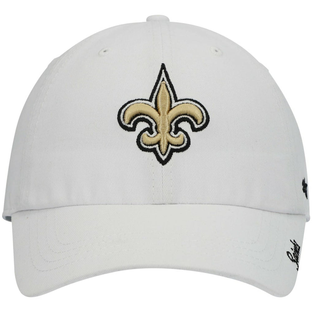 New Orleans Saints '47 Women's Miata Clean Up Logo Adjustable Hat - White - 47 brand