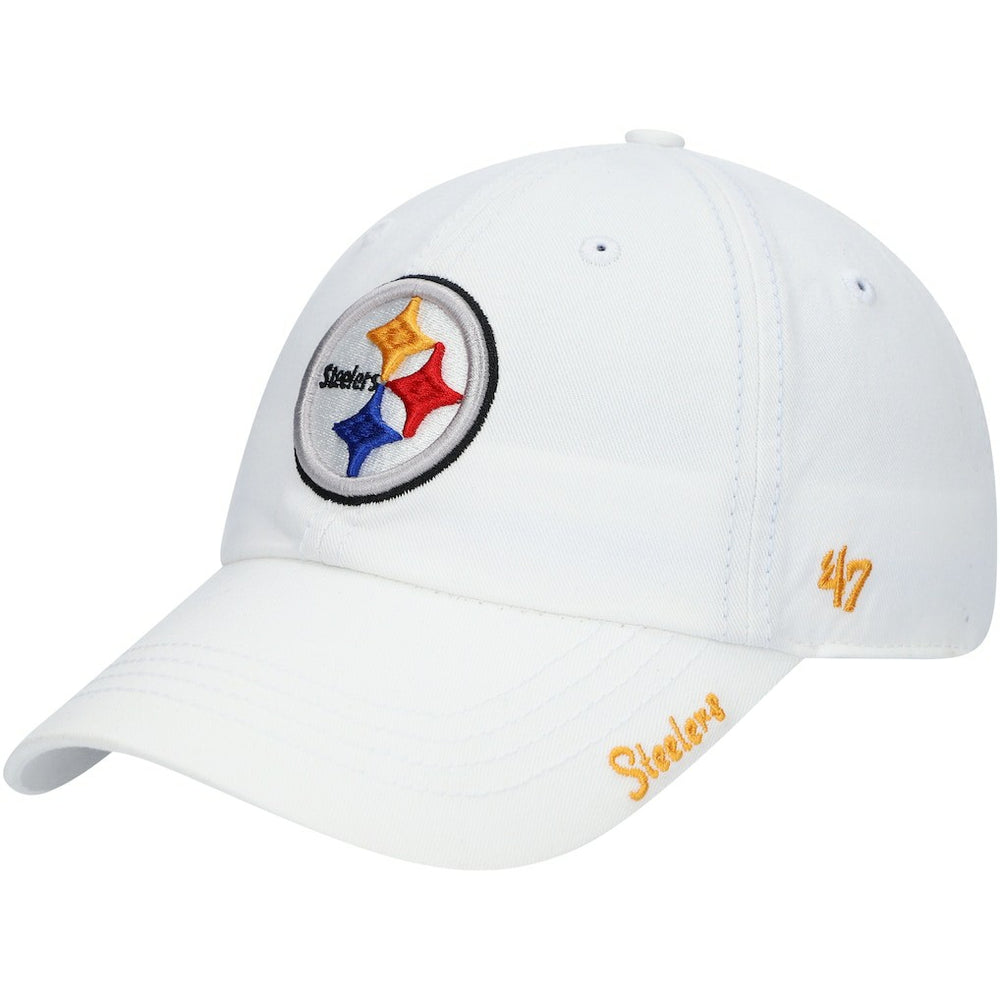Pittsburgh Steelers '47 Women's Miata Clean Up Logo Adjustable Hat - White - 47 brand
