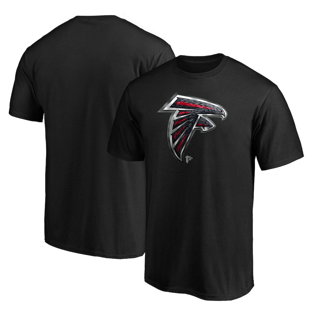 Atlanta Falcons Midnight Mascot Team Logo T-Shirt - Black - NFL