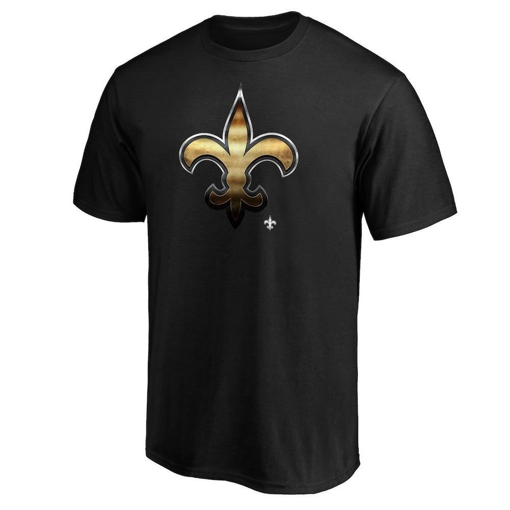 New Orleans Saints Midnight Mascot Team Logo T-Shirt - Black - NFL