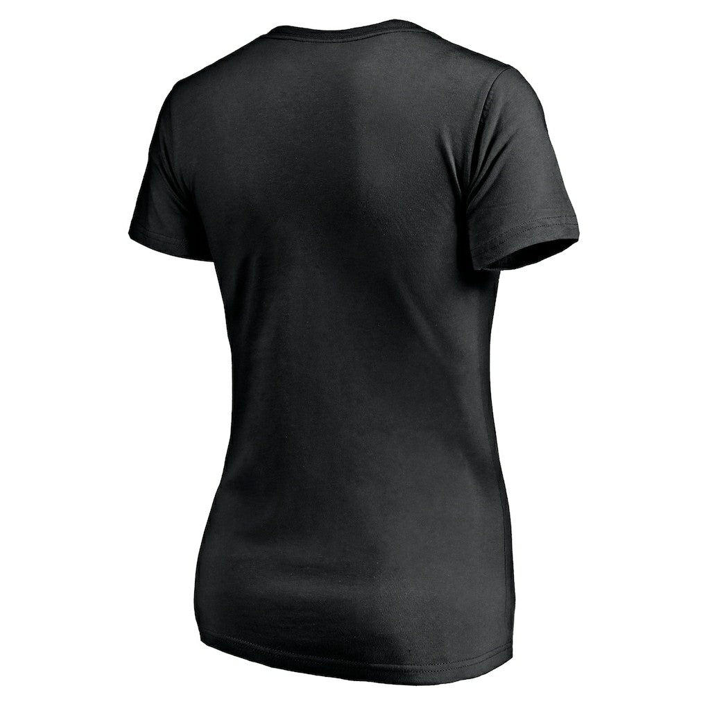 Los Angeles Chargers Women's Midnight Mascot Logo V-Neck T-Shirt - Black - NFL
