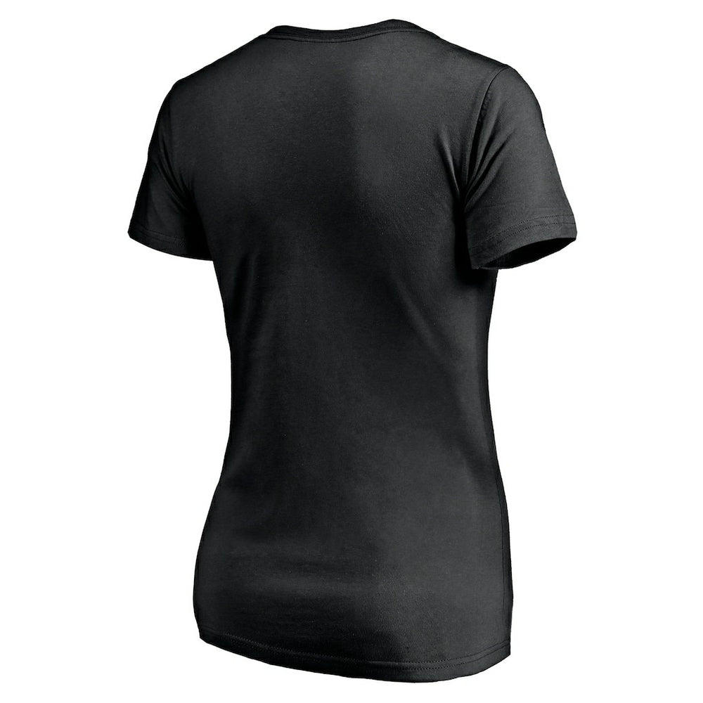 Los Angeles Chargers Women's Midnight Mascot Logo V-Neck T-Shirt - Black - NFL