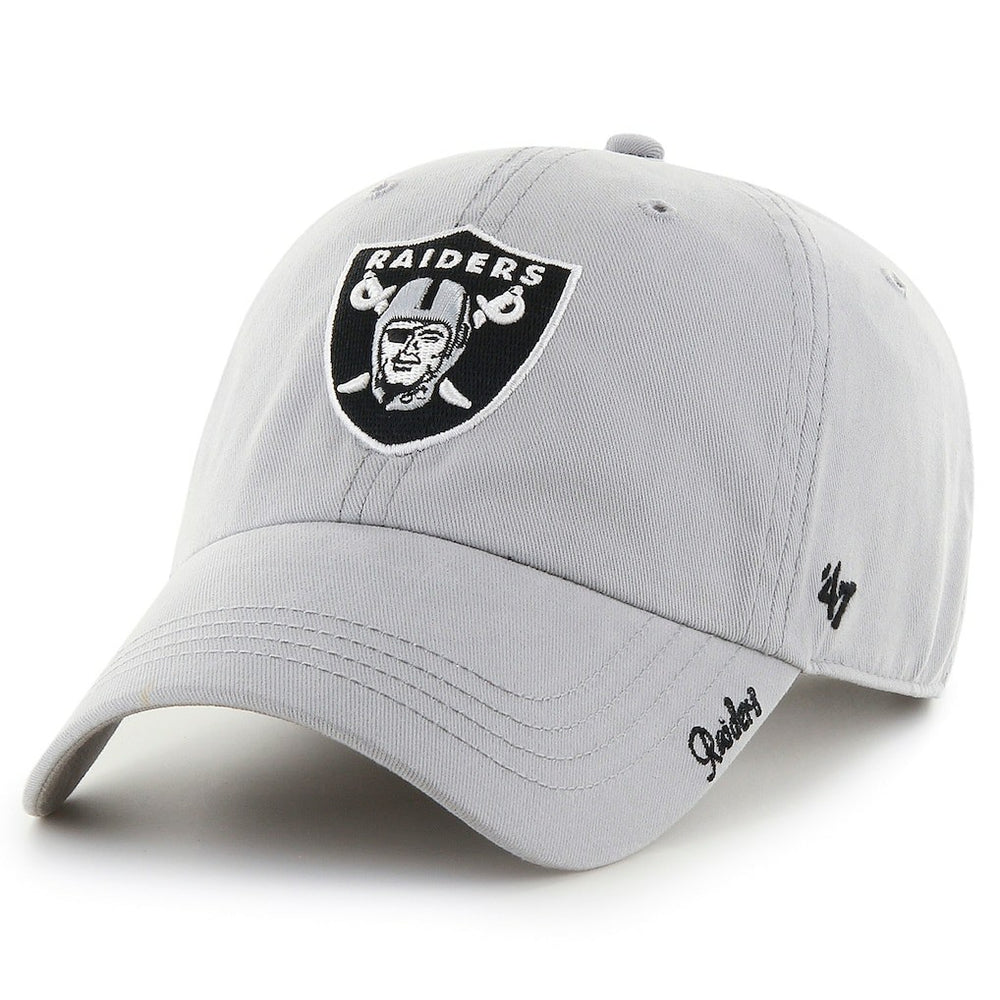 Las Vegas Raiders '47 Women's Miata Clean Up Secondary Adjustable Hat - Silver - 47 brand