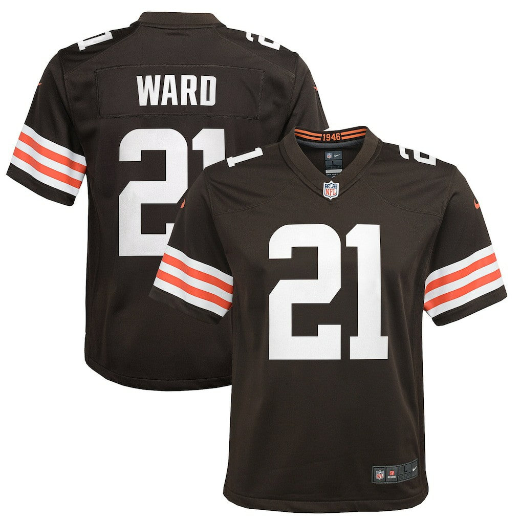 Denzel Ward Cleveland Browns Youth Game Jersey - Brown - Nike