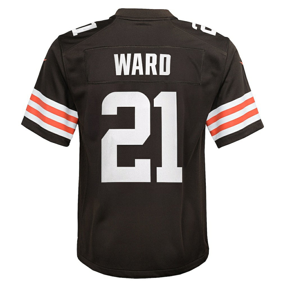 Denzel Ward Cleveland Browns Youth Game Jersey - Brown - Nike
