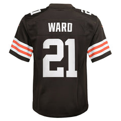 Denzel Ward Cleveland Browns Youth Game Jersey - Brown - Nike
