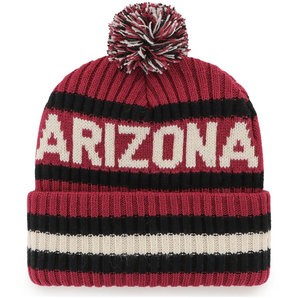Arizona Cardinals '47 Bering Cuffed Knit Hat with Pom - Cardinal - 47 brand