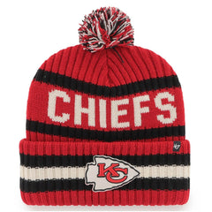 Kansas City Chiefs '47 Bering Cuffed Knit Hat with Pom - Red - 47 brand