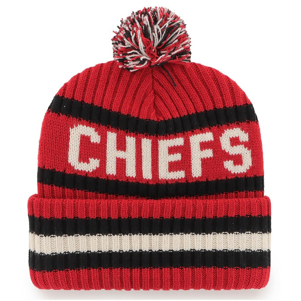 Kansas City Chiefs '47 Bering Cuffed Knit Hat with Pom - Red - 47 brand