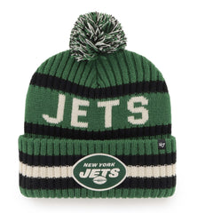 New York Jets '47 Bering Cuffed Knit Hat with Pom - Green - 47 brand