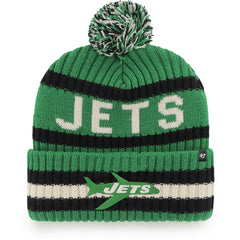 New York Jets '47 Bering Cuffed Knit Hat with Pom - Kelly Green - 47 brand