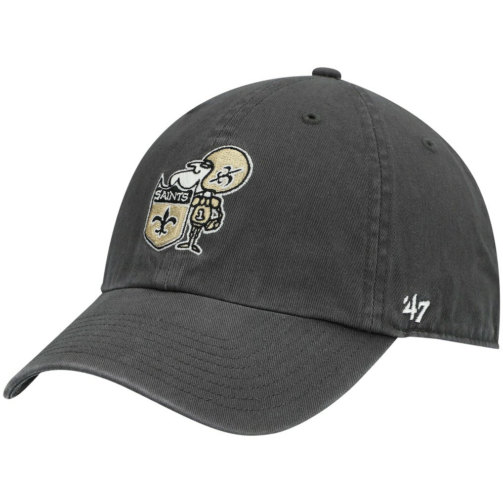 New Orleans Saints '47 Clean Up Adjustable Hat - Charcoal - 47 brand
