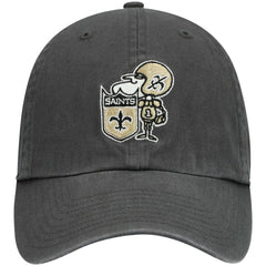 New Orleans Saints '47 Clean Up Adjustable Hat - Charcoal - 47 brand