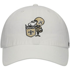 New Orleans Saints '47 Clean Up Adjustable Hat - White - 47 brand