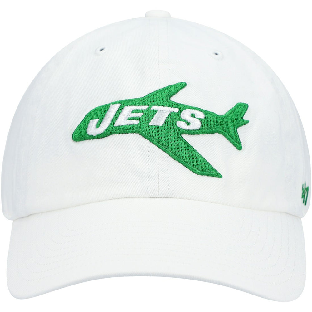 New York Jets '47 Clean Up Adjustable Hat - White - 47 brand