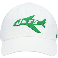 New York Jets '47 Clean Up Adjustable Hat - White - 47 brand