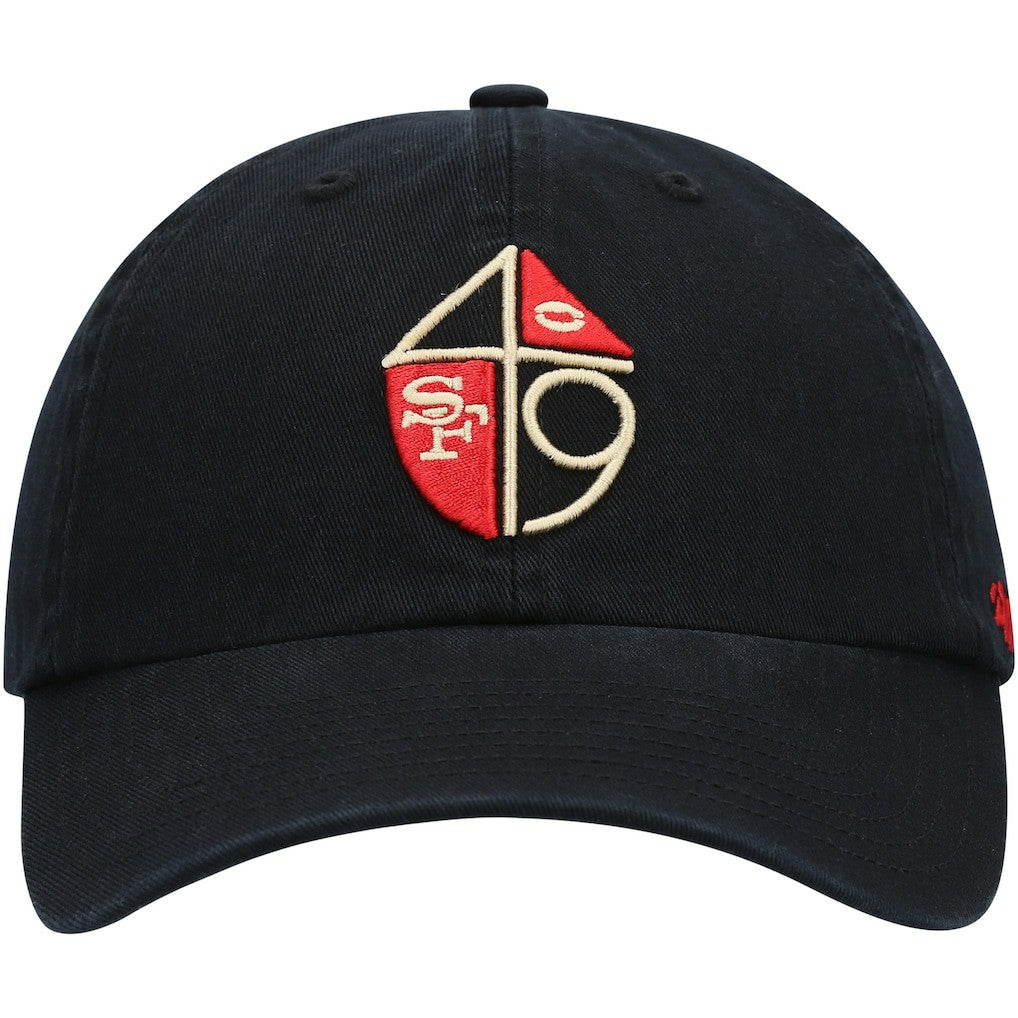 San Francisco 49ers '47 Clean Up Adjustable Hat - Black - 47 brand