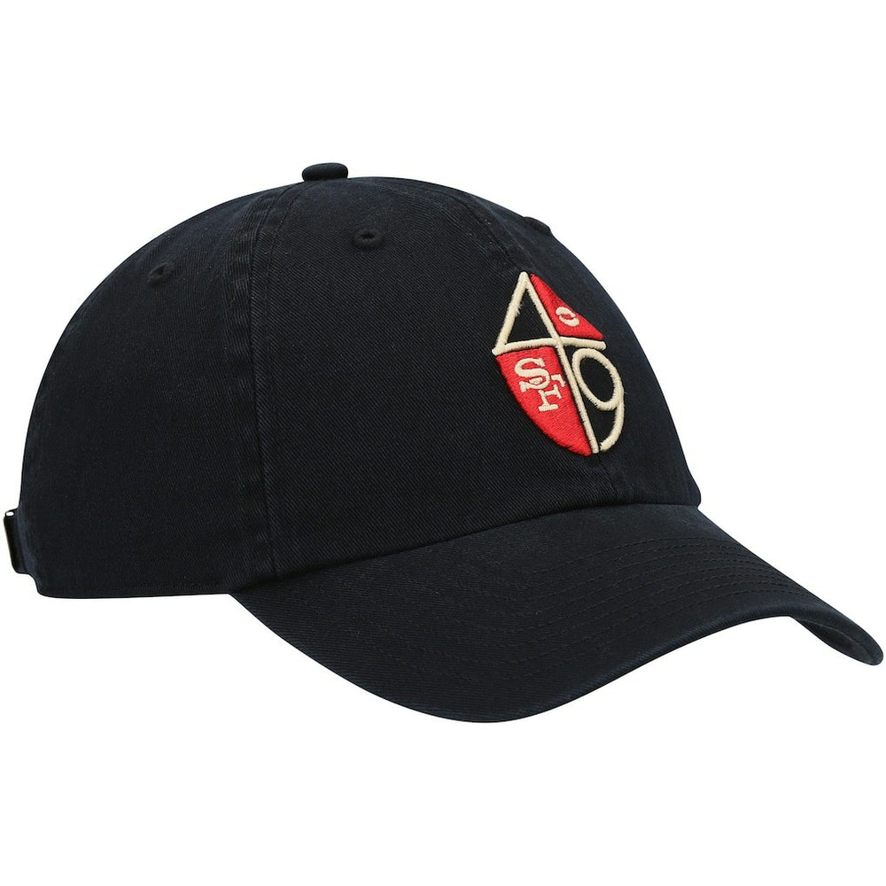 San Francisco 49ers '47 Clean Up Adjustable Hat - Black - 47 brand