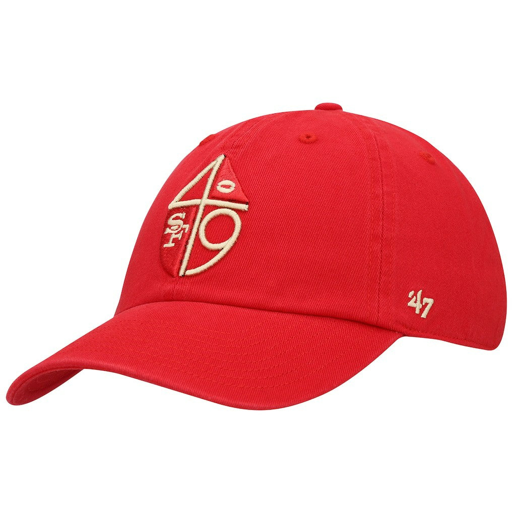 San Francisco 49ers '47 Clean Up Adjustable Hat - Scarlet - 47 brand
