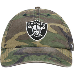 Las Vegas Raiders '47 Woodland Clean Up Adjustable Hat - Camo - 47 brand