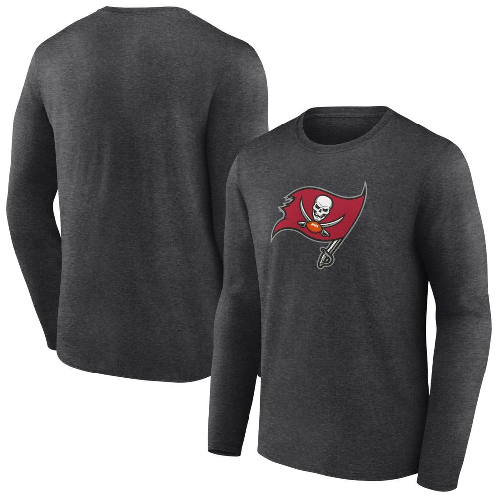Tampa Bay Buccaneers Primary Team Logo Long Sleeve T-Shirt - Charcoal - NFL