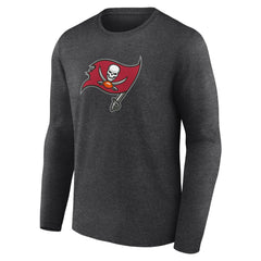 Tampa Bay Buccaneers Primary Team Logo Long Sleeve T-Shirt - Charcoal - NFL