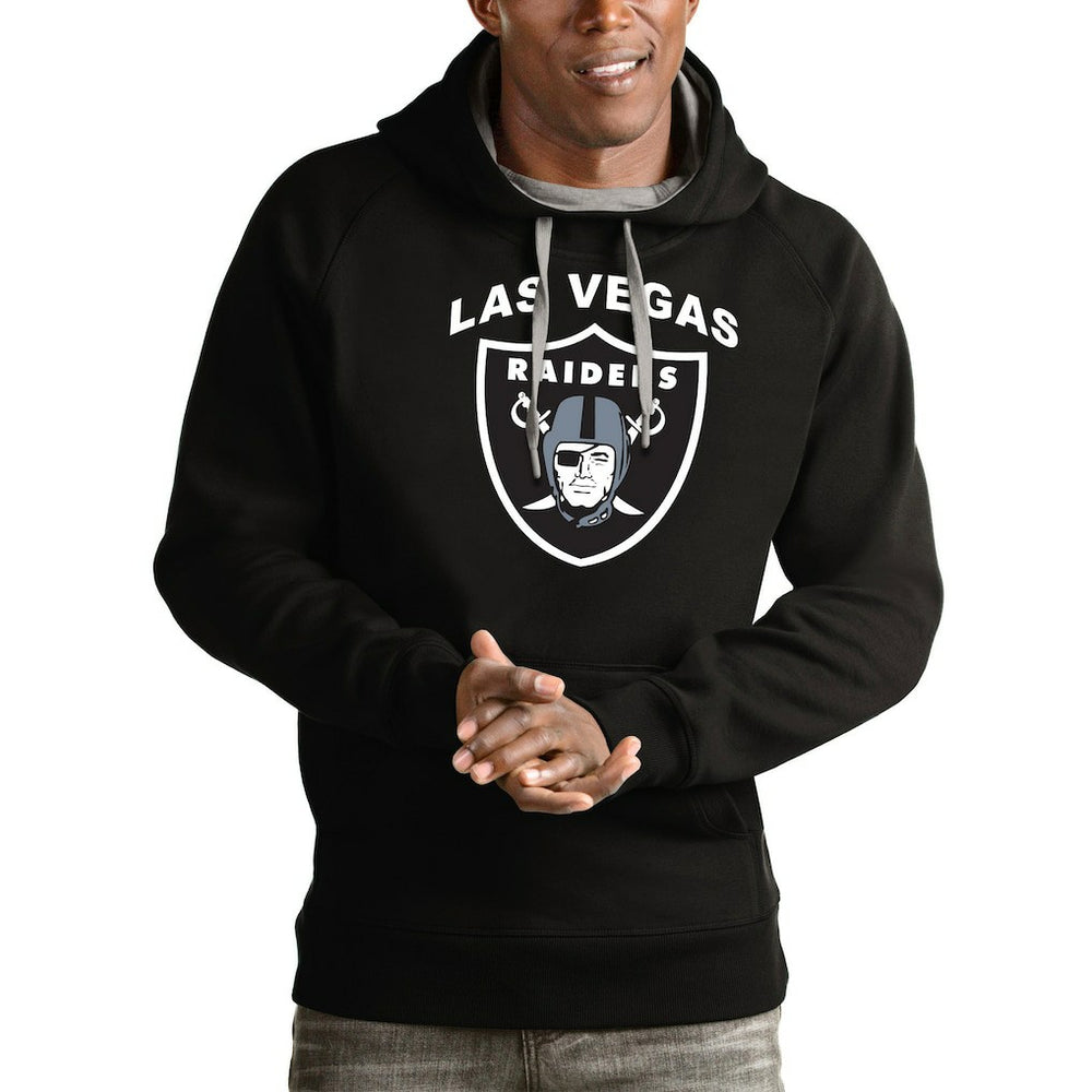 Las Vegas Raiders Antigua Team Victory Pullover Hoodie - Black - NFL