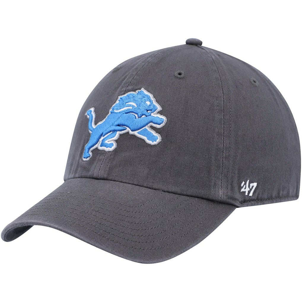 Detroit Lions '47 Secondary Clean Up Adjustable Hat - Charcoal - 47 brand