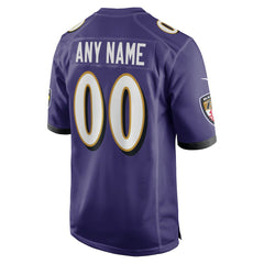 Baltimore Ravens Custom Game Jersey - Purple - Nike