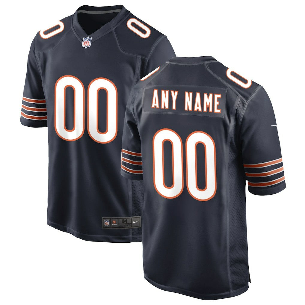 Chicago Bears Custom Game Jersey - Navy - Nike
