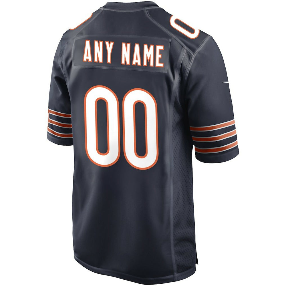 Chicago Bears Custom Game Jersey - Navy - Nike