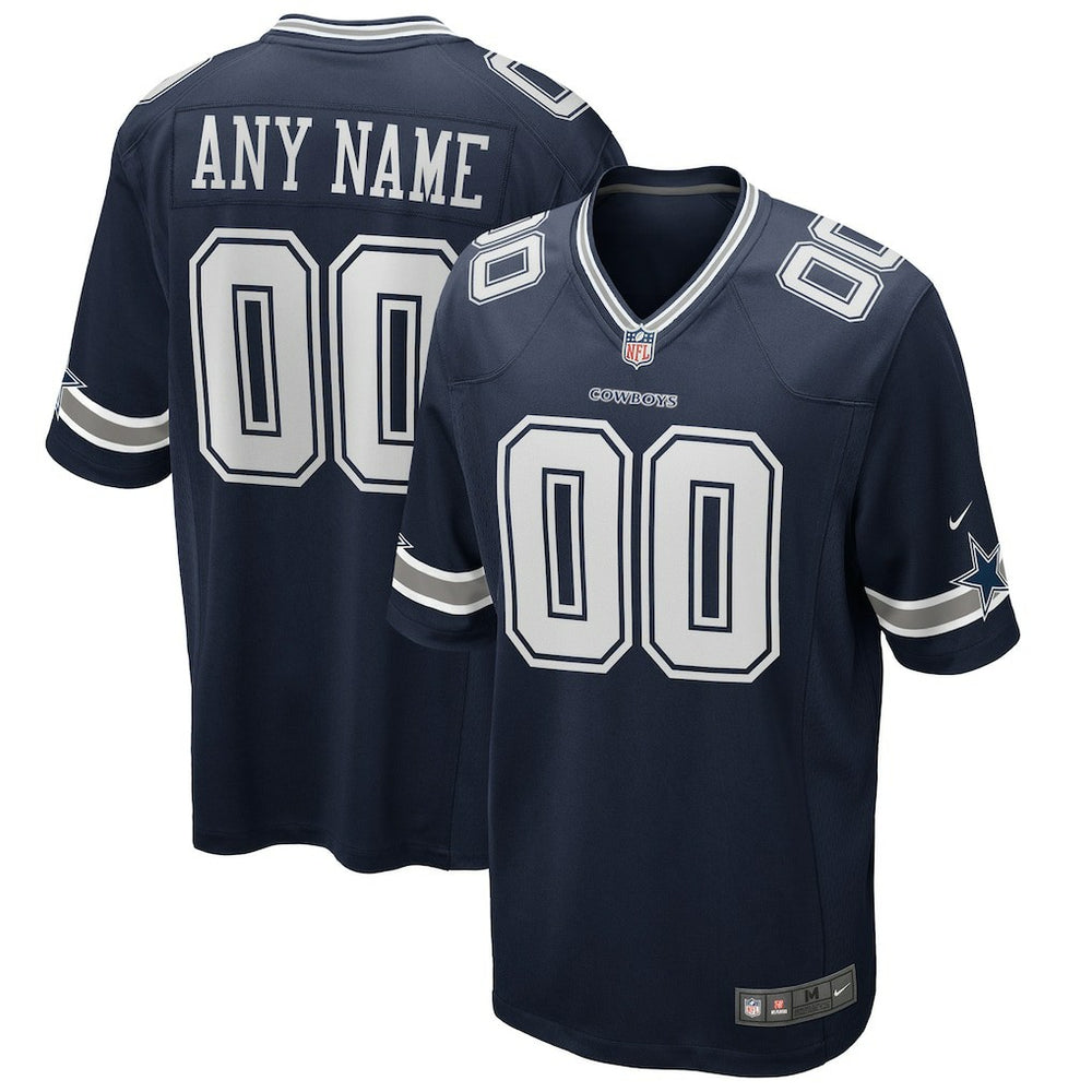 Dallas Cowboys Custom Game Jersey - Navy - Nike
