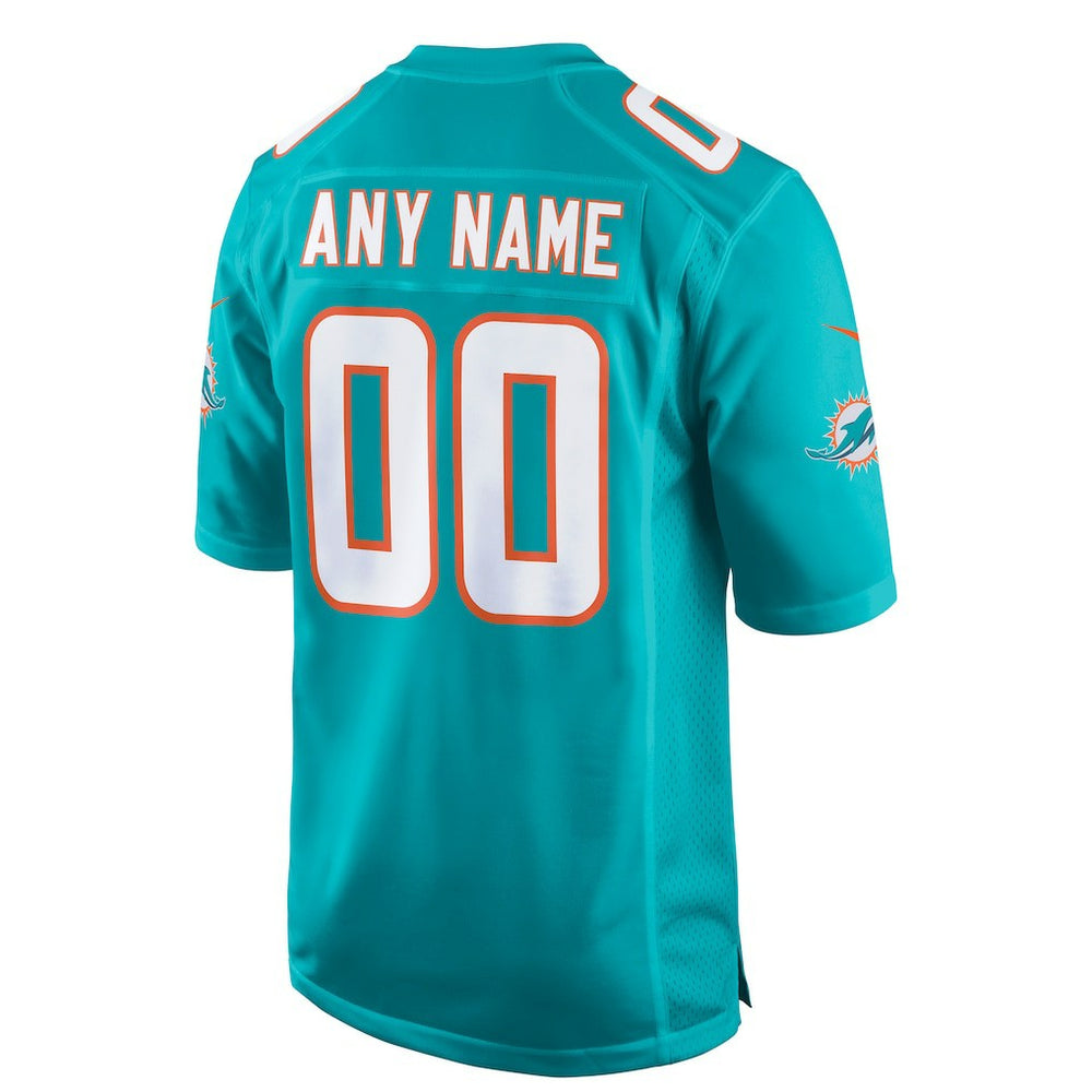 Miami Dolphins Custom Game Jersey - Aqua - Nike