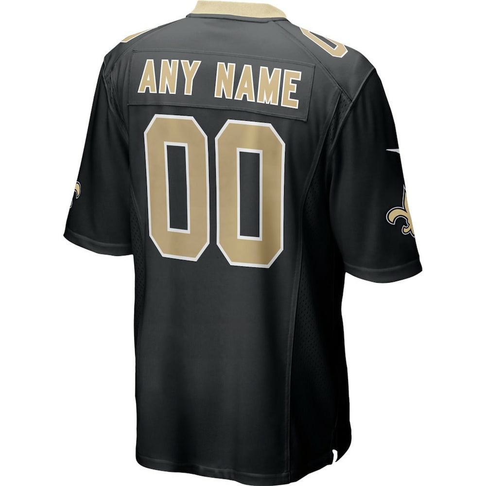 New Orleans Saints Custom Game Jersey - Black - Nike
