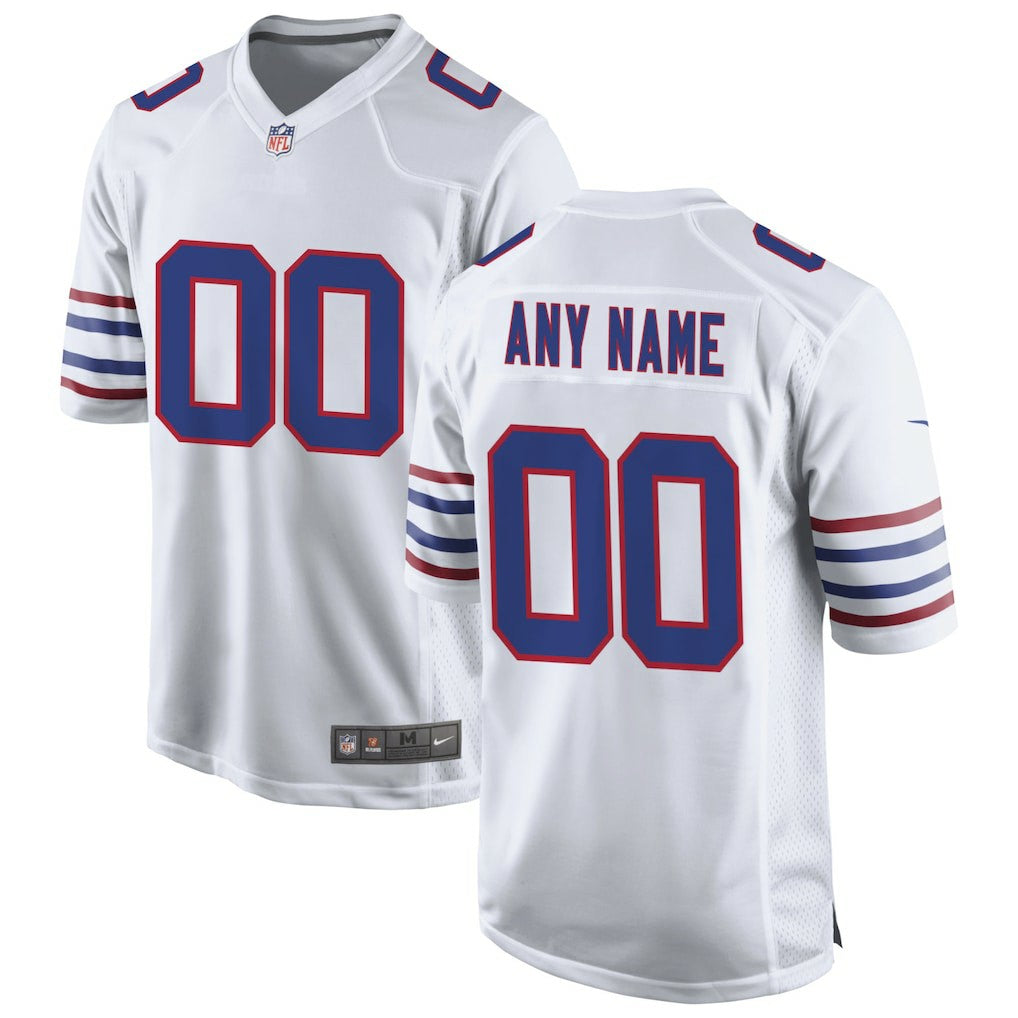 Buffalo Bills Alternate Custom Game Jersey - White - Nike